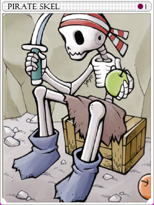 Carta Esqueleto Pirata